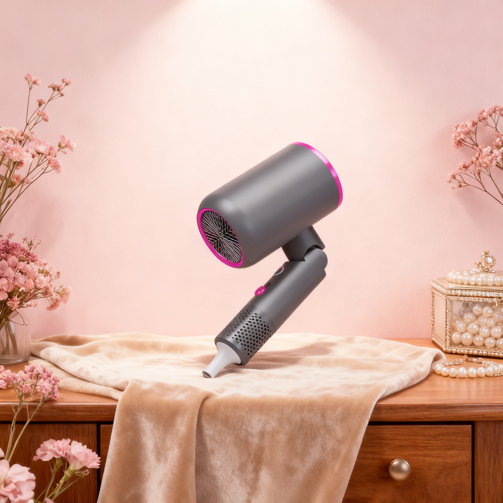 1200W Foldable Ionic Hair Dryer Blue Light