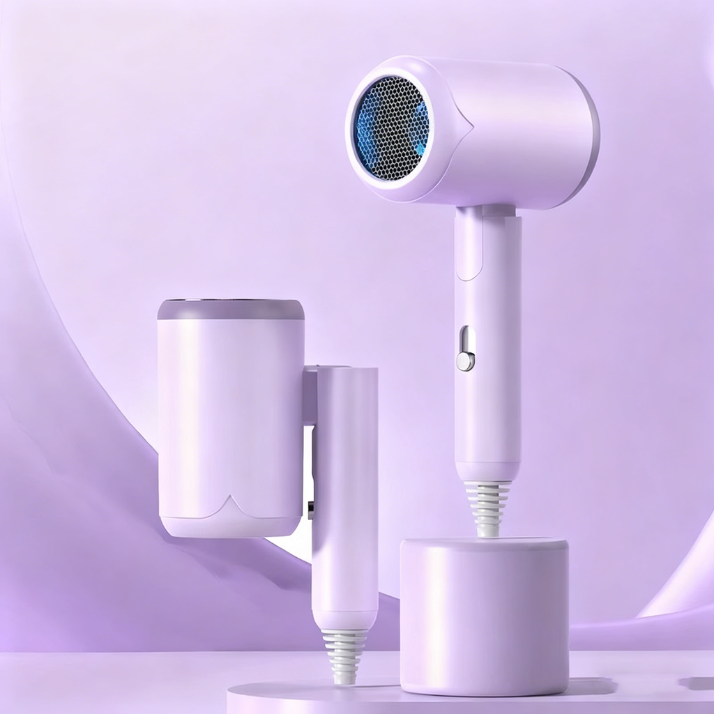 Foldable Travel Hair Dryer Blue Light
