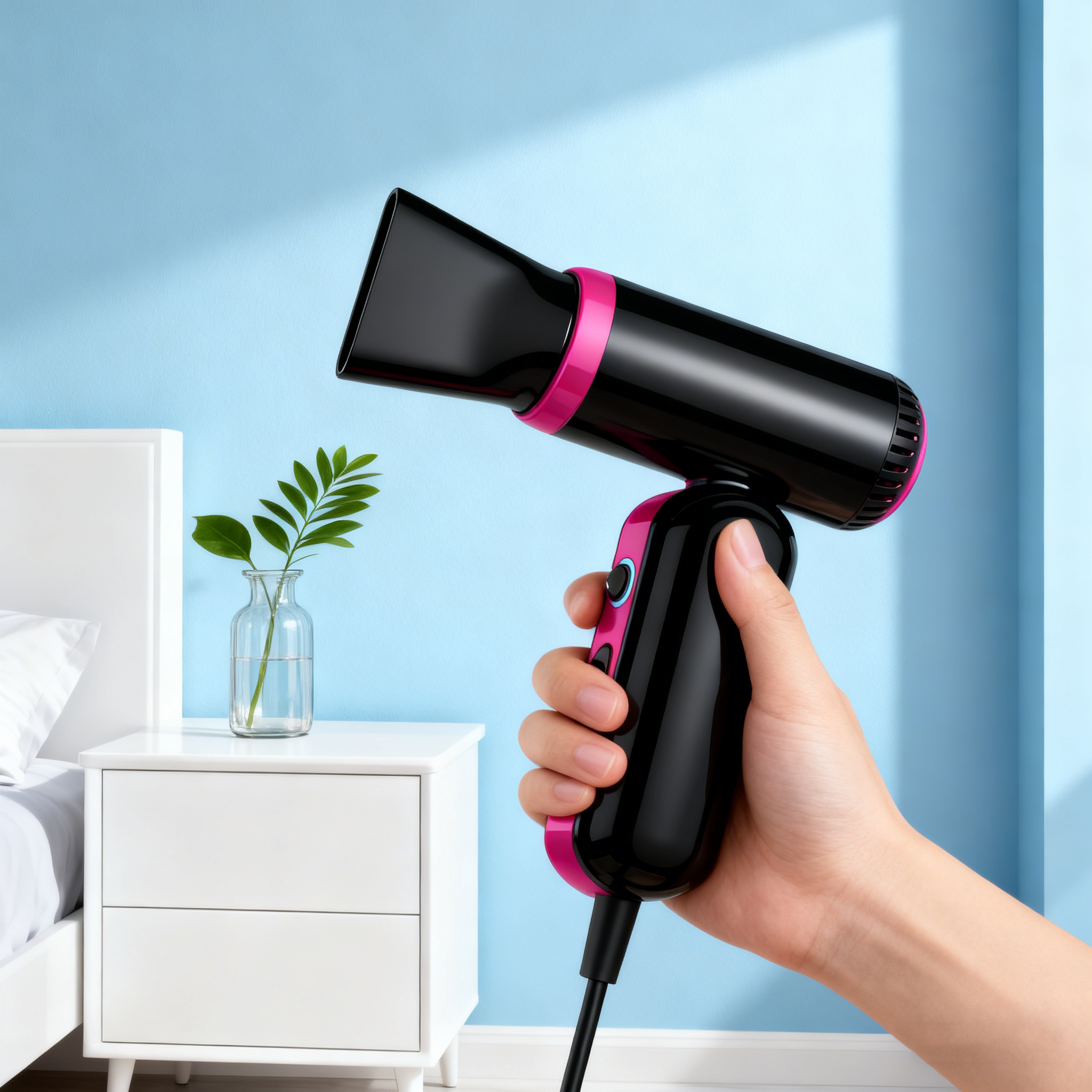 500W Turbo Mini Ionic Hair Dryer
