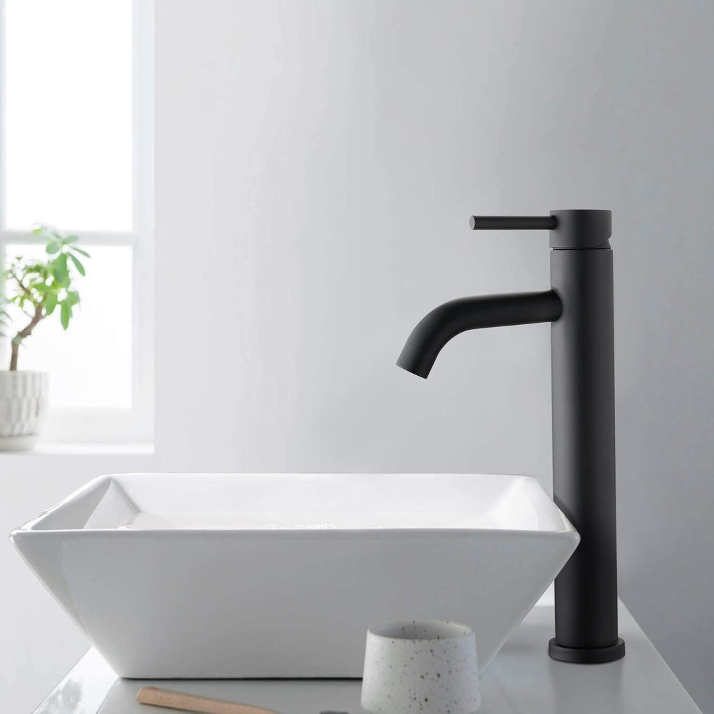 Matte Black Single-Handle Sink Faucet