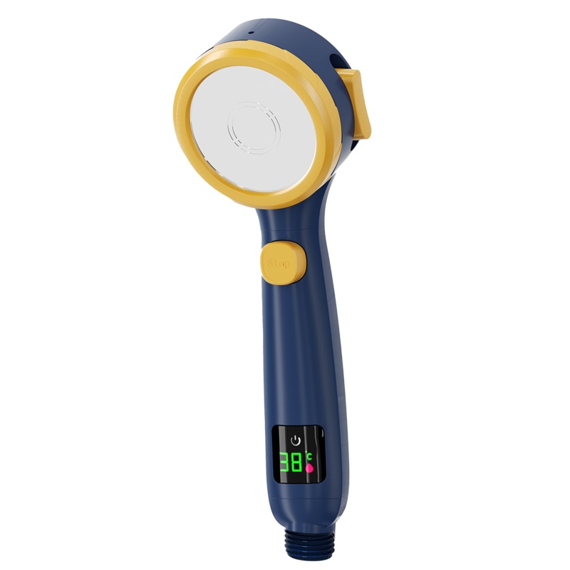 Shower Head with LED Temperature Display