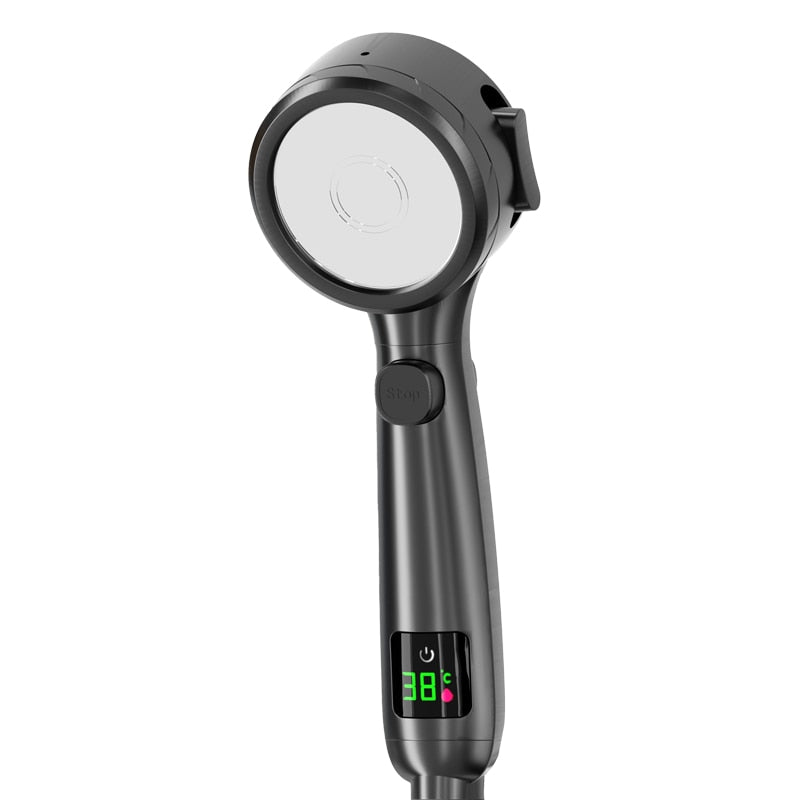 Shower Head with LED Temperature Display