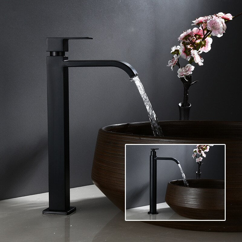 Matte Black Single-Handle Sink Faucet