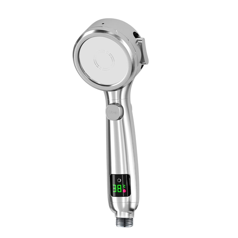 Shower Head with LED Temperature Display