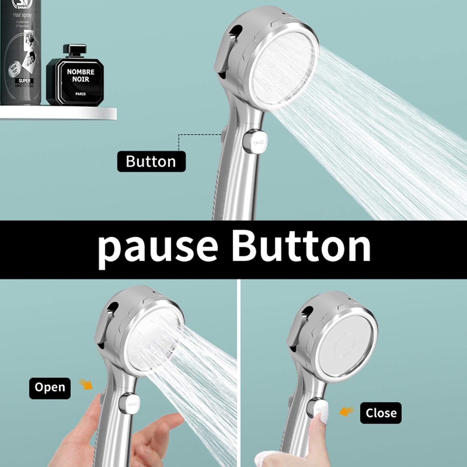 Shower Head with LED Temperature Display