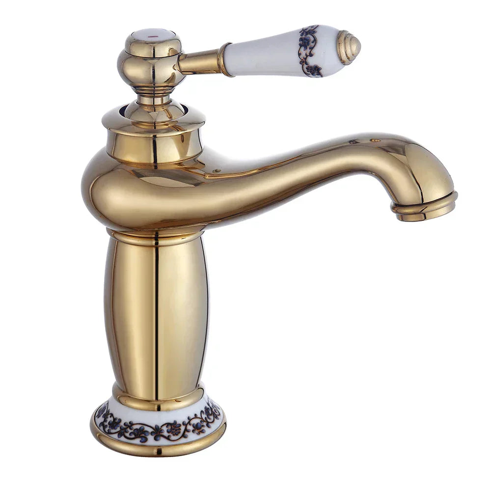 Gold Vintage-Style Bathroom Faucet