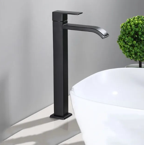 Matte Black Single-Handle Sink Faucet