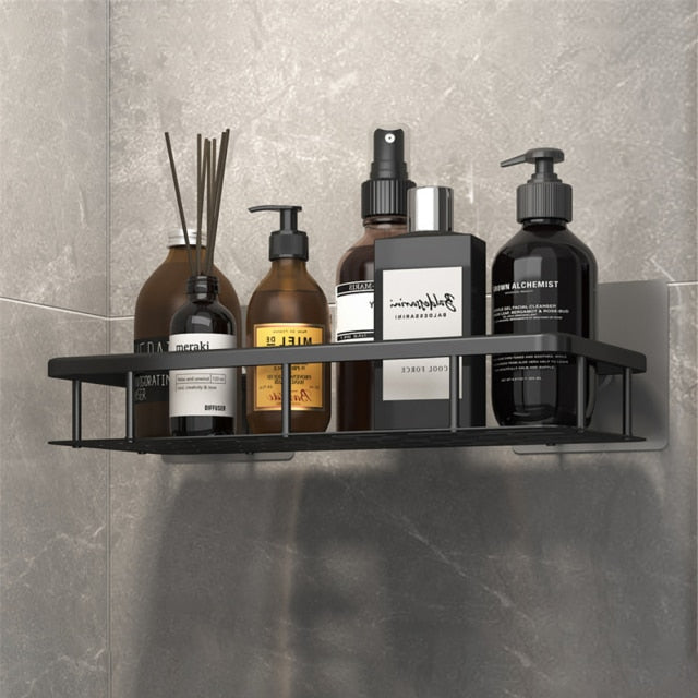 Metal Suction Cup Bathroom Shelf