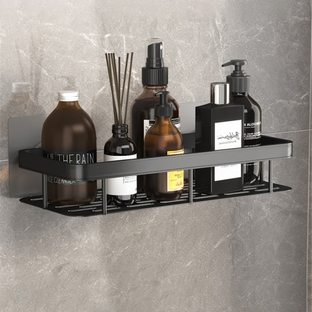 Metal Suction Cup Bathroom Shelf