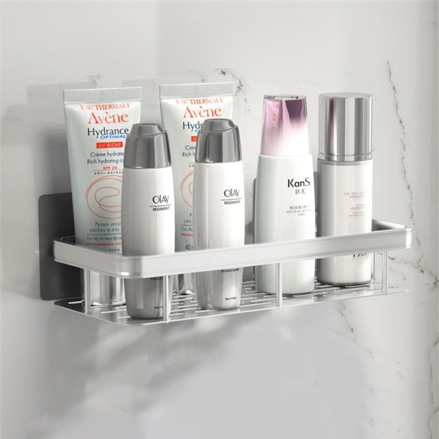 Metal Suction Cup Bathroom Shelf