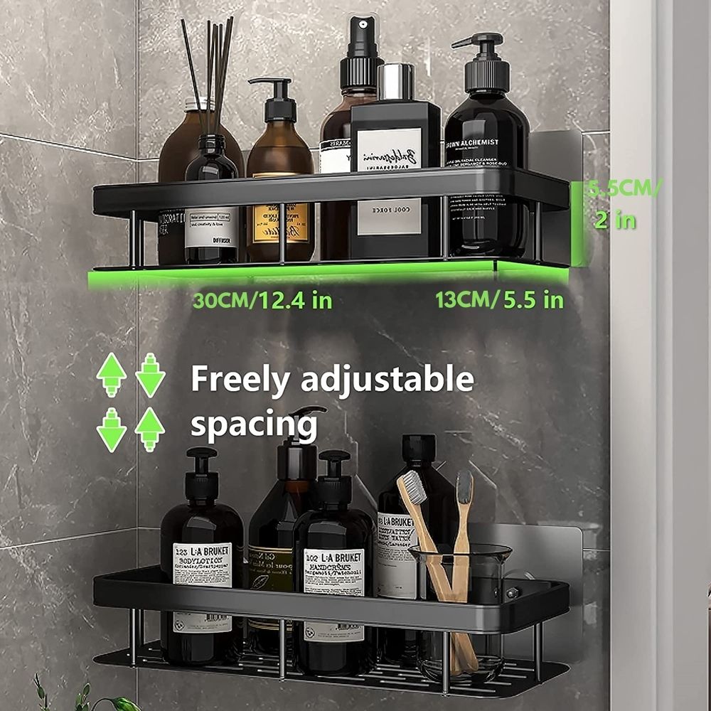 Metal Suction Cup Bathroom Shelf