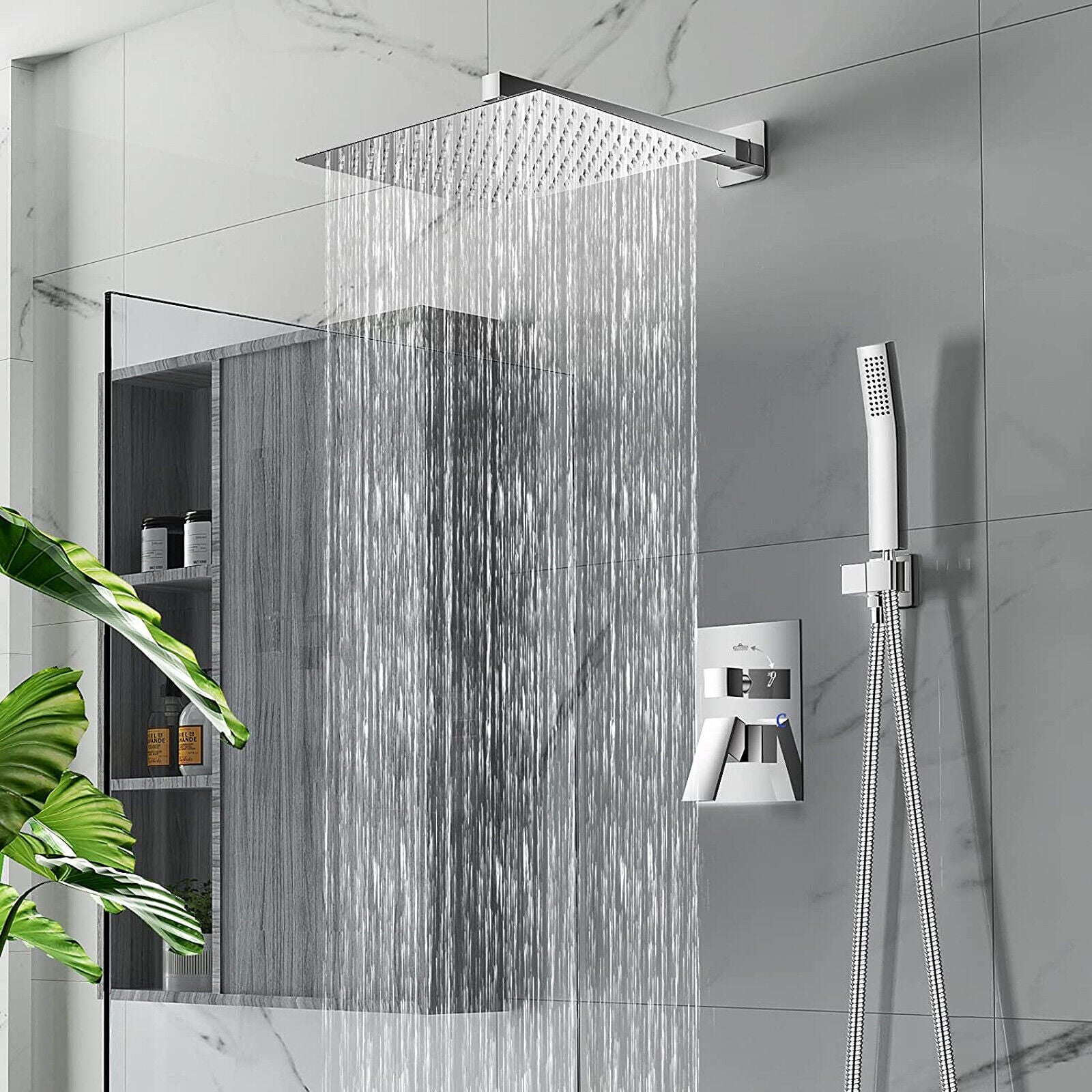 Ultra-Slim Wall-Mount Rain Shower Head